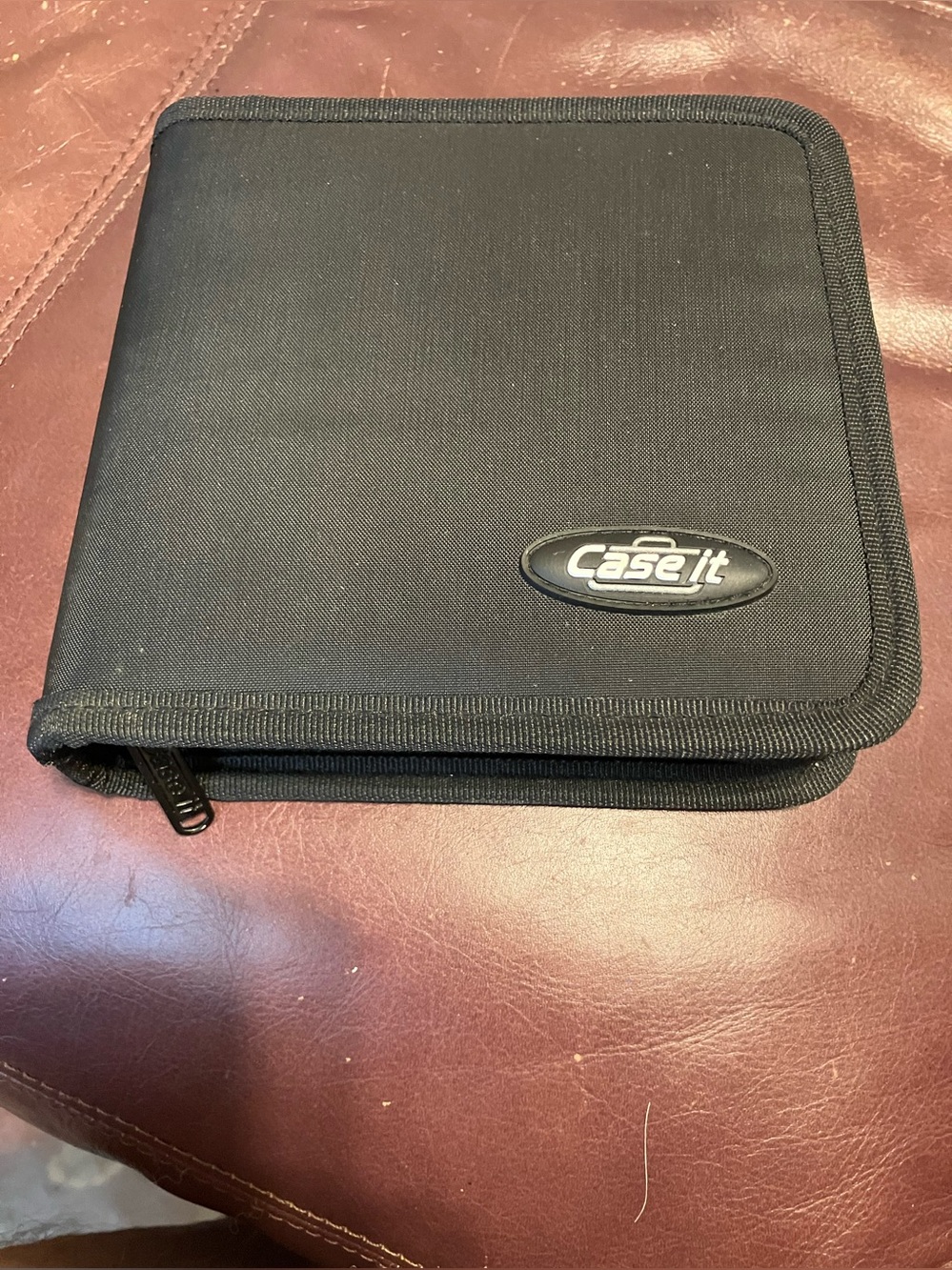 Case it CD DVD Black Zipper 24 Disc Holder wallet Travel Organizer